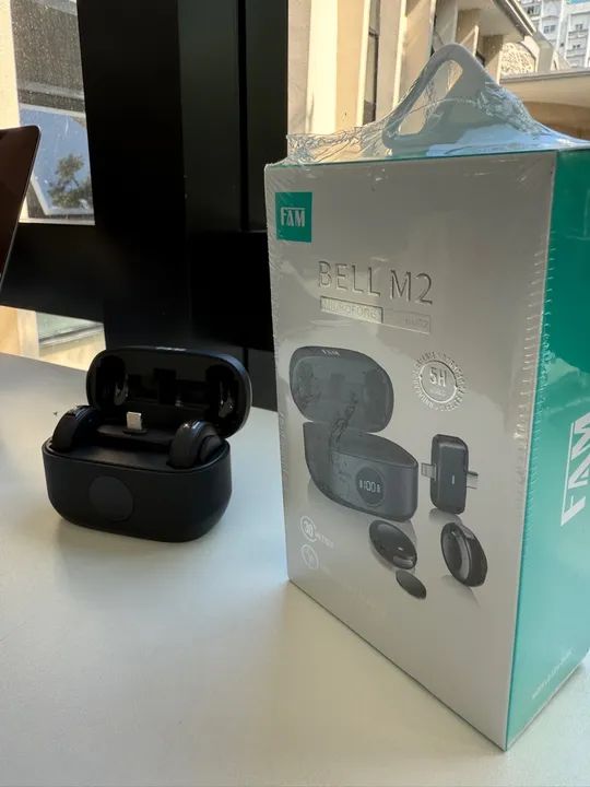 Microfone de Lapela Android e iPhone Bluetooth FAM Bell M2 - Novo - Foto 6