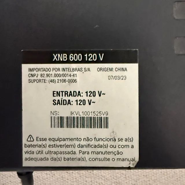 Nobreak Interativo Intelbras XNB 600va 120V - Foto 3