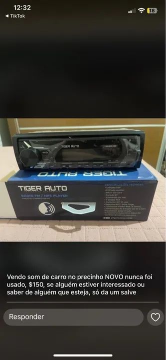 Som de carro Tiger Auto - Novo