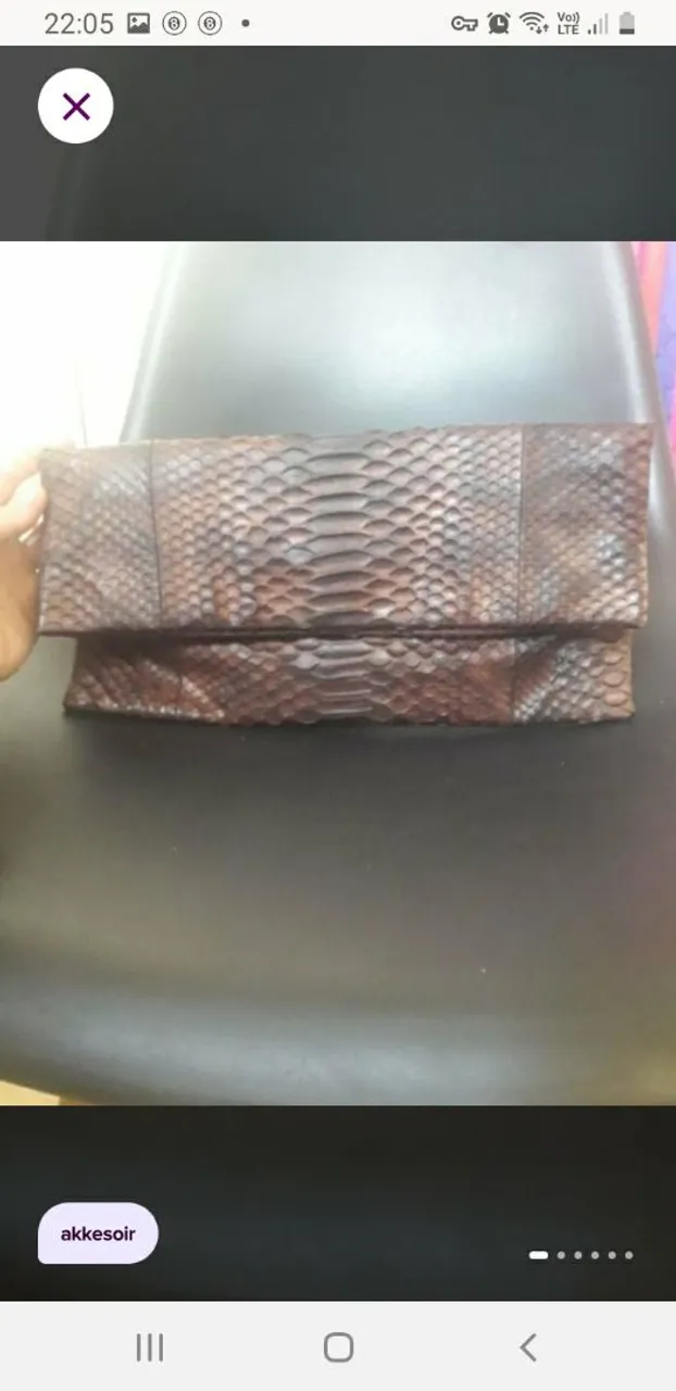 Clutch de couro de cobra AKKESOIR ORIGINAL de