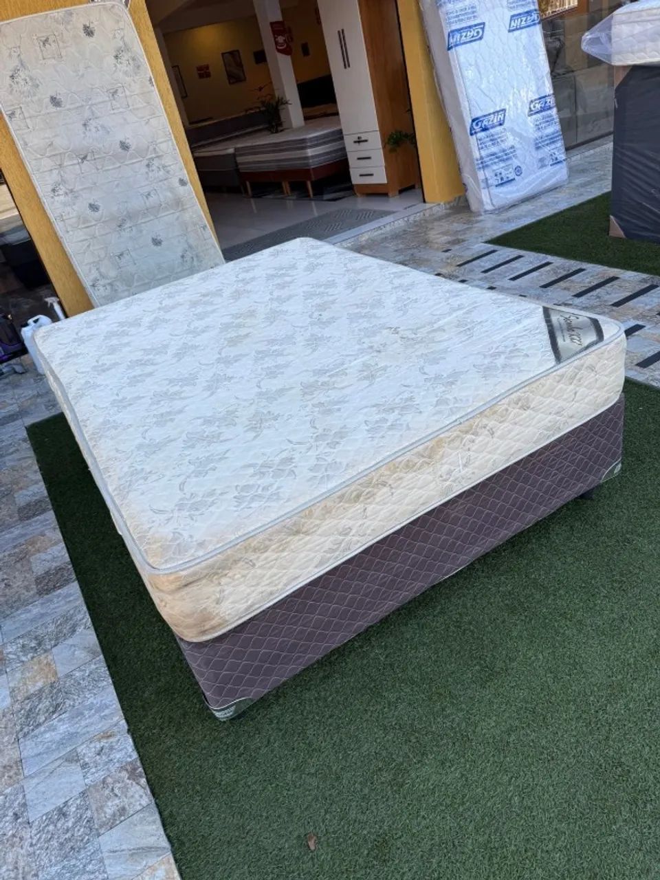 Cama box CASAL USADA COM COLCHÃO - Entrego! 