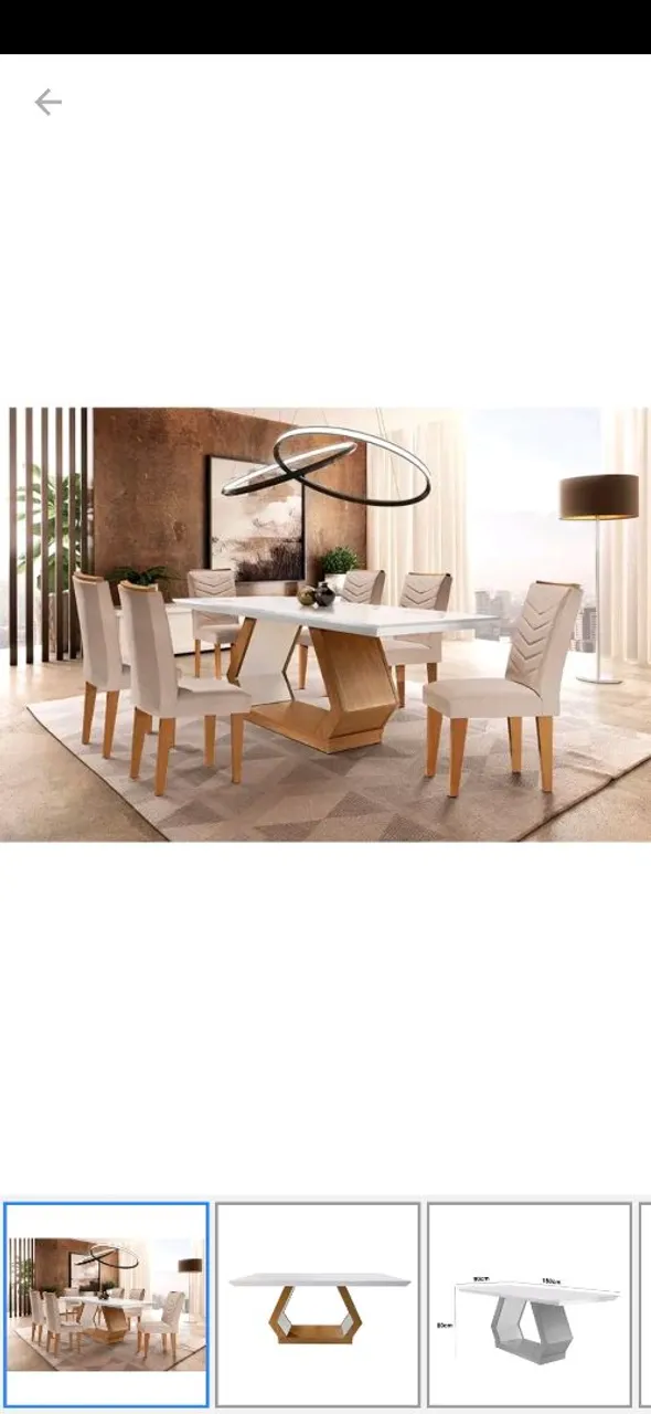 Mesa de Jantar Moderna com Design Exclusivo