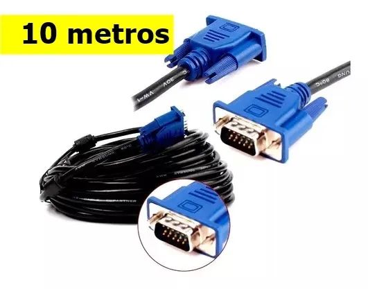Cabo Vga 10 metros, entregamos e ac. cartões64617598119171120