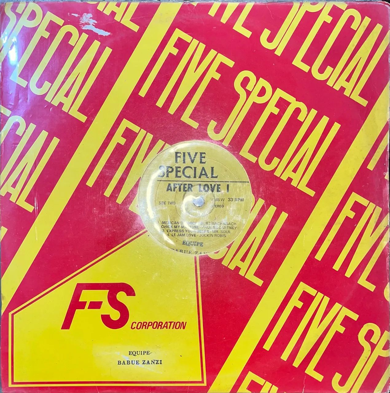 LP Disco de vinil Five Special After Love I (disco transparente)