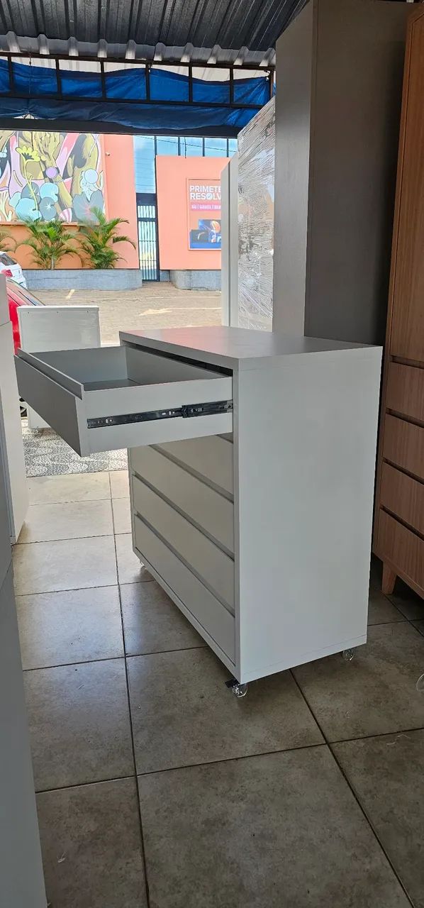 Cômodas e Gaveteiros em MDF BRANCO REFORSADO  - Foto 4