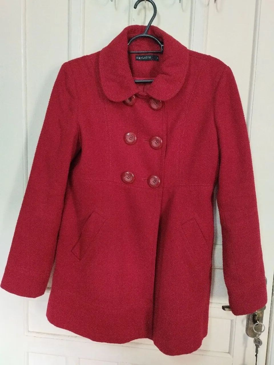 Casaco Vermelho Feminino - Estilo Clássico - Foto 2