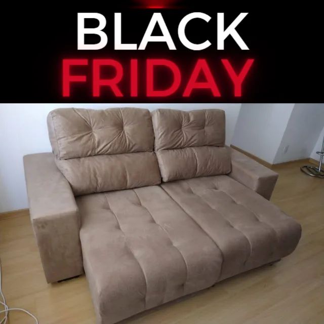 sofa retratil marrom 