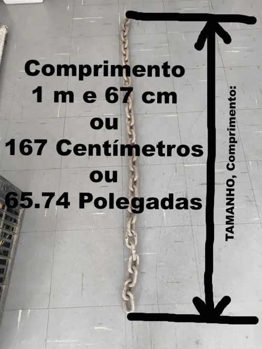 corrente de aco forte. Corrente pra Guincho, Levantar coisas pesada, Segura e suporta muit - Foto 4