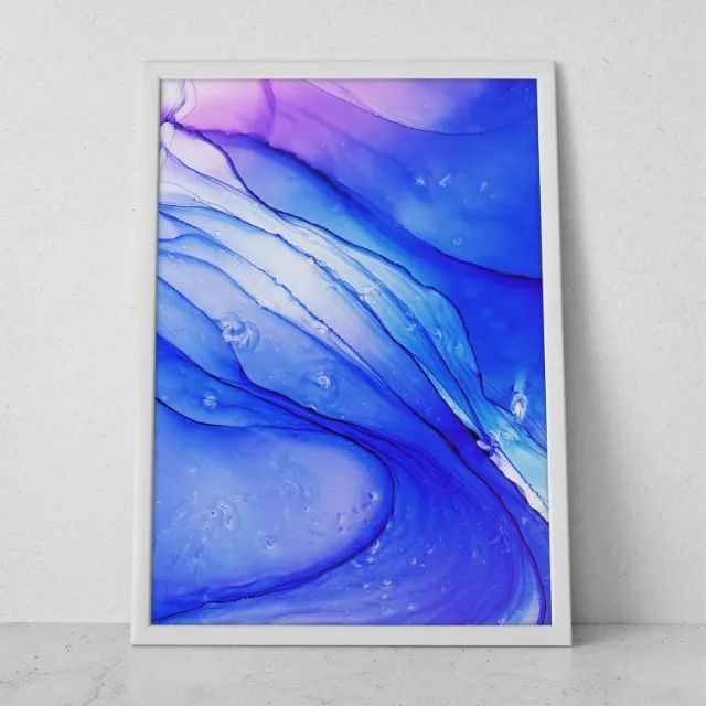 Quadro Decorativo Formas Orgânicas Metálicas Alcohol Ink Oferta - Foto 3