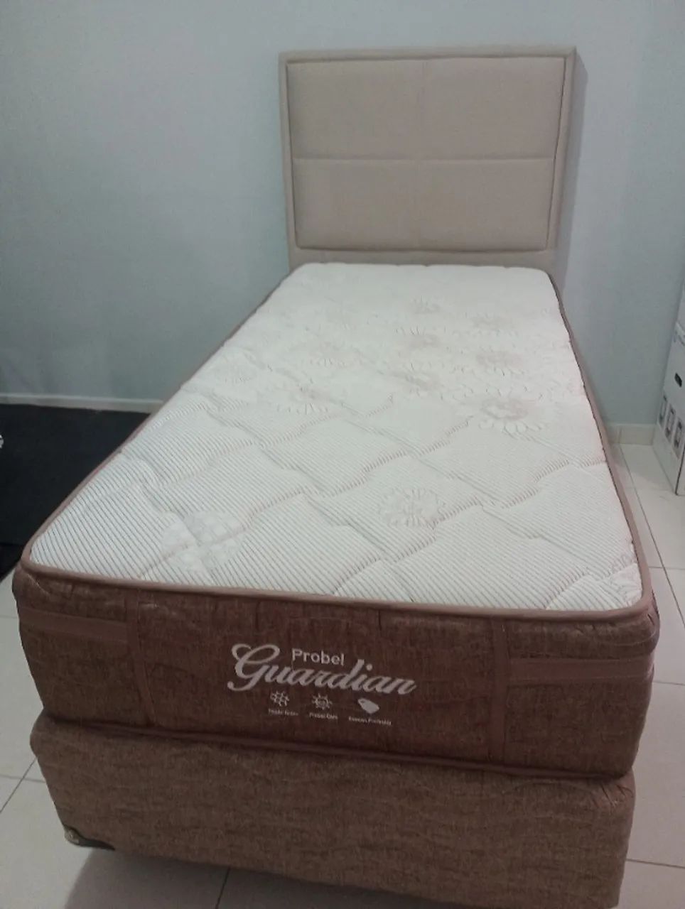 Cama box solteiro + cabeceira 