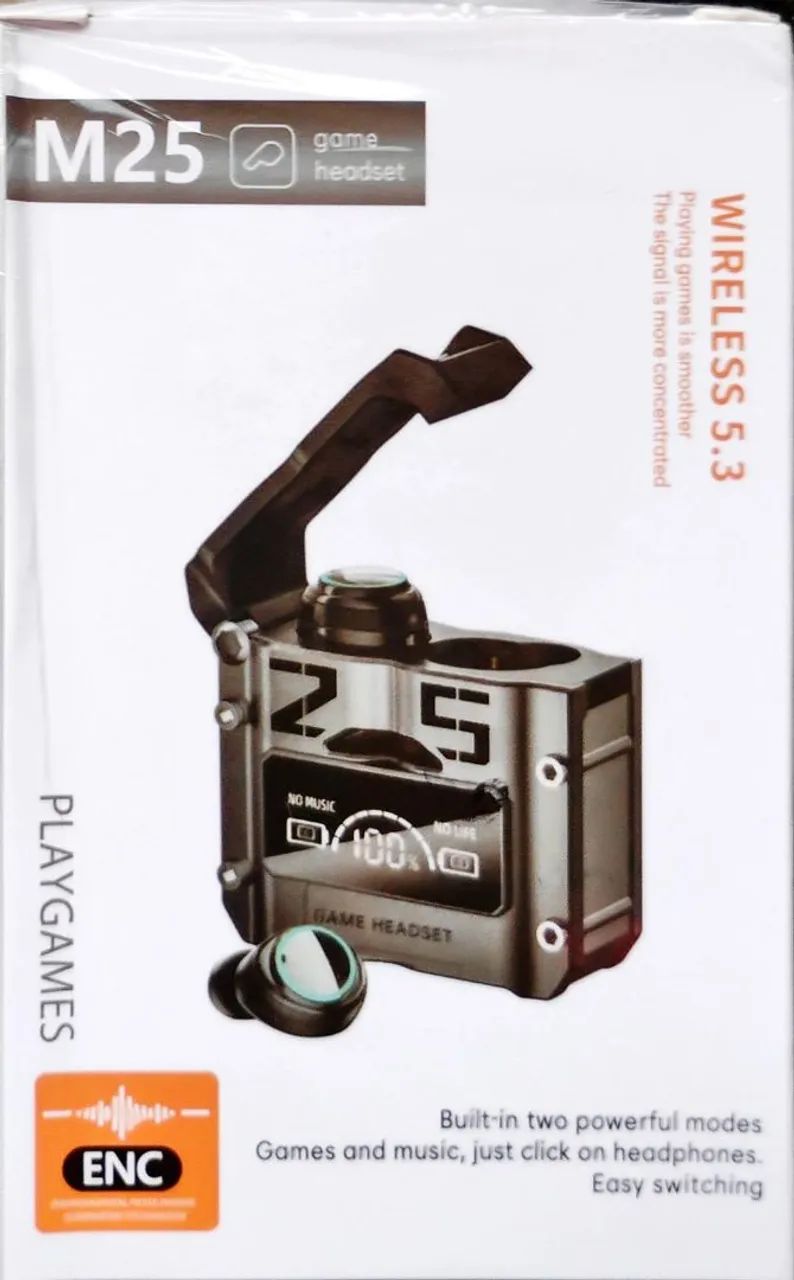 Fone de Ouvido Gamer M25 Wireless 5.3
