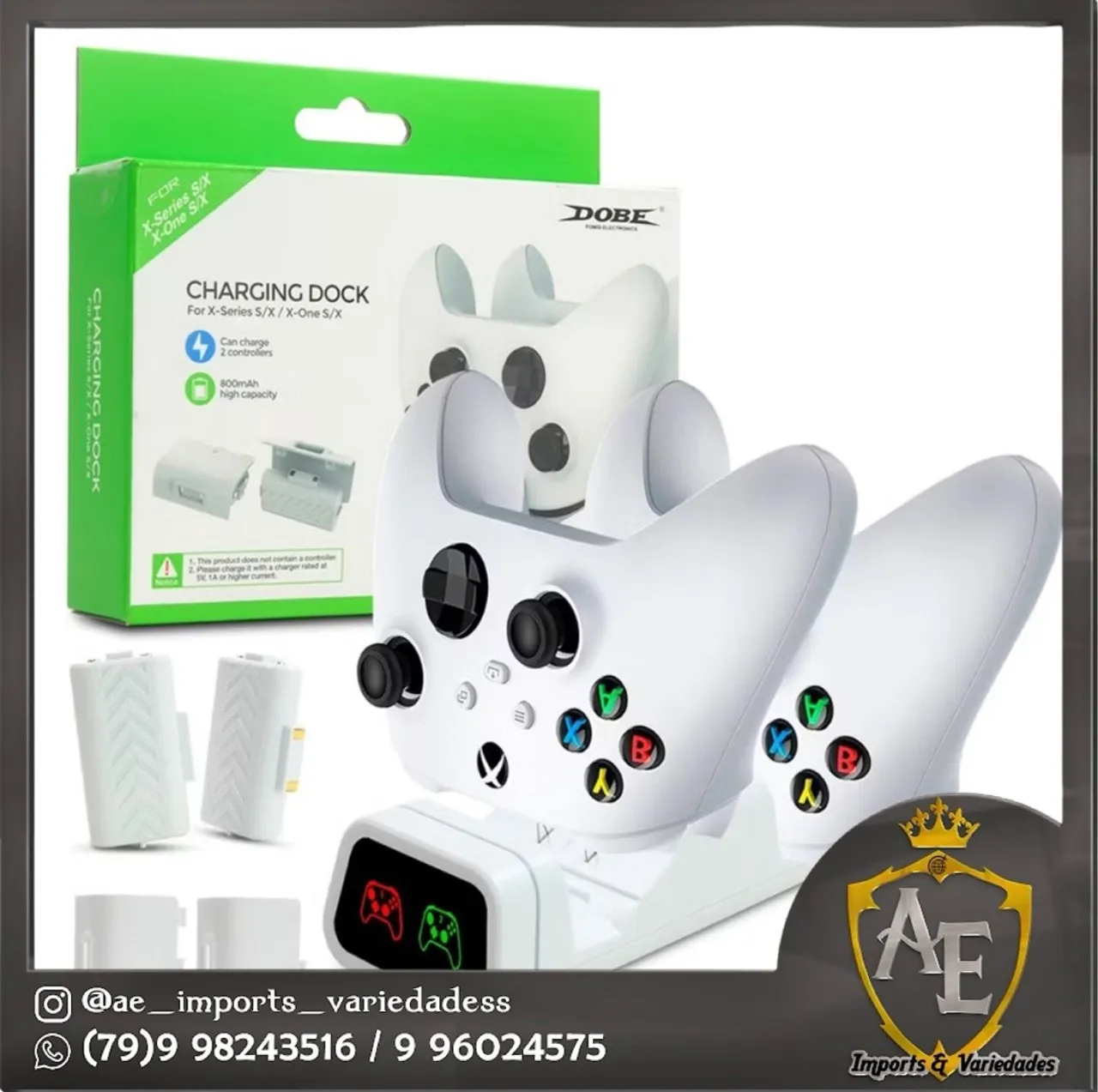 Base Carregadora Dock para Controles Xbox Series S/X e One S/X