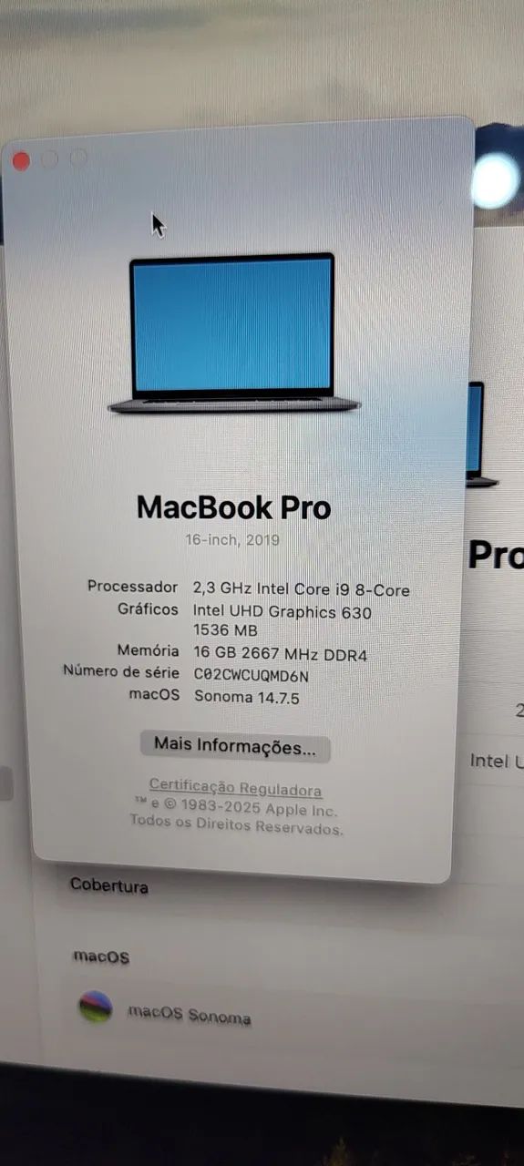 MacBook Pro i9 2019 Touchbar Completo pequeno detalhe estético  - Foto 4