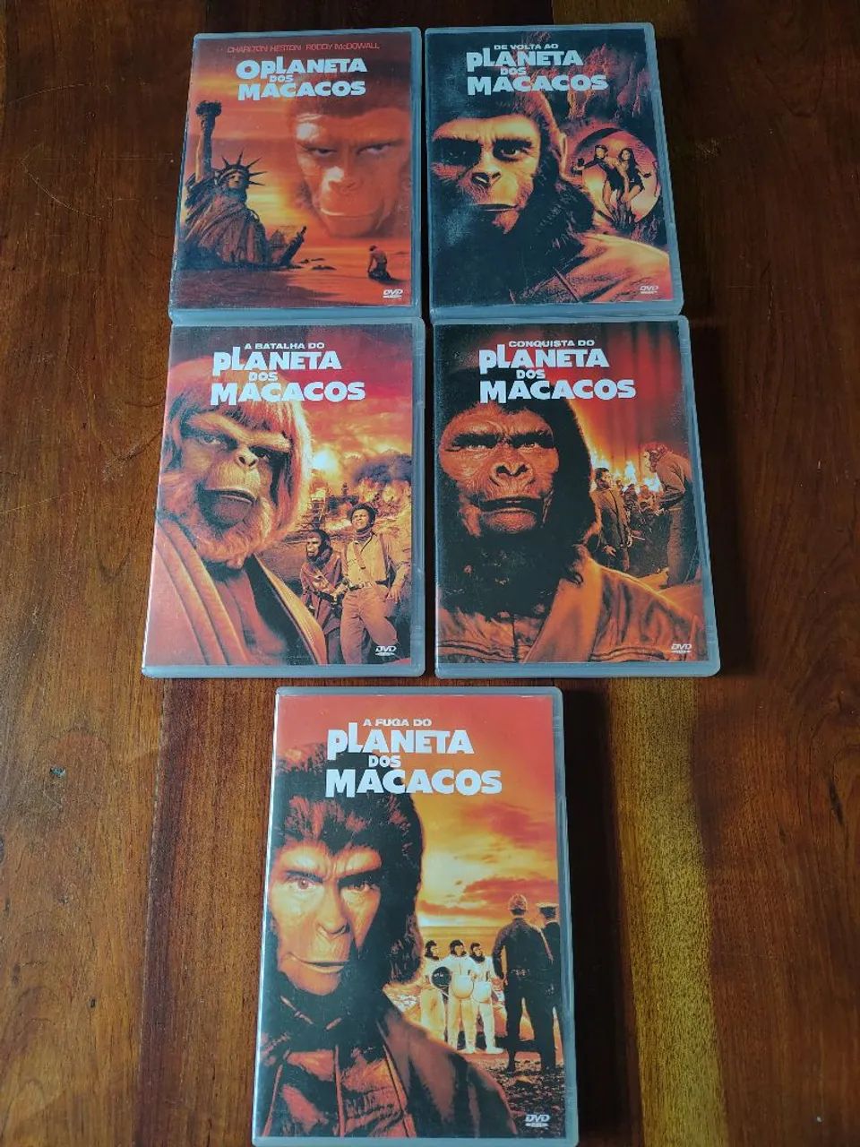 Pacote Dvd's Planeta dos Macacos (5 filmes)