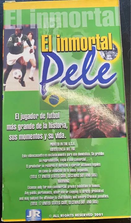VHS  El Inmortal Pelé - Os Melhores Momentos de Sua Vida Deportiva - Foto 2