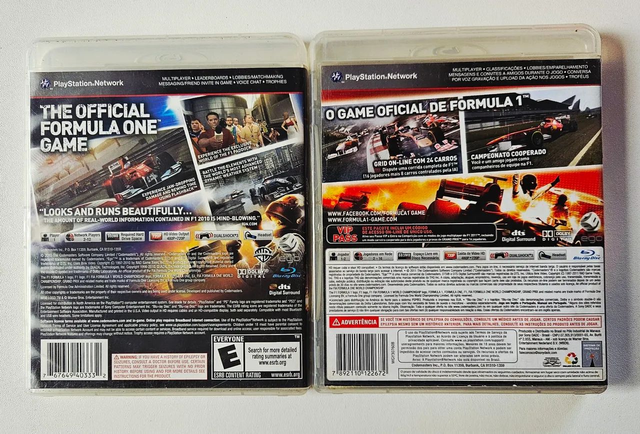 Combgo jogos F1 2010 e F1 2011 - PlayStation 3 original ps3 seminovo - Foto 4