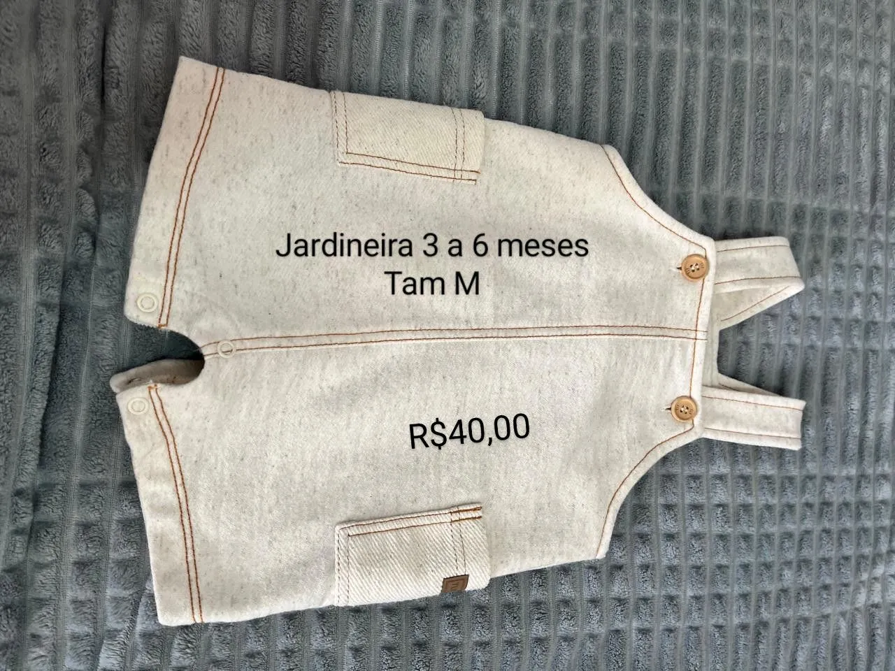 Jardineira Bebê 3 a 6 Meses - Tam M