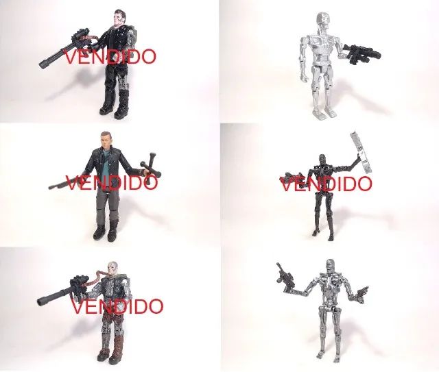 De R$ 77 a R$ 107 - Exterminador do Futuro Terminator Polícia Robocop