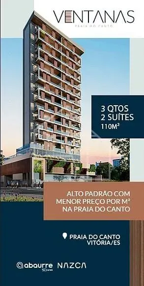 Apartamento na Praia do Canto com 3 dormitórios e 110 m² - Praia do Canto - Vitória/ES