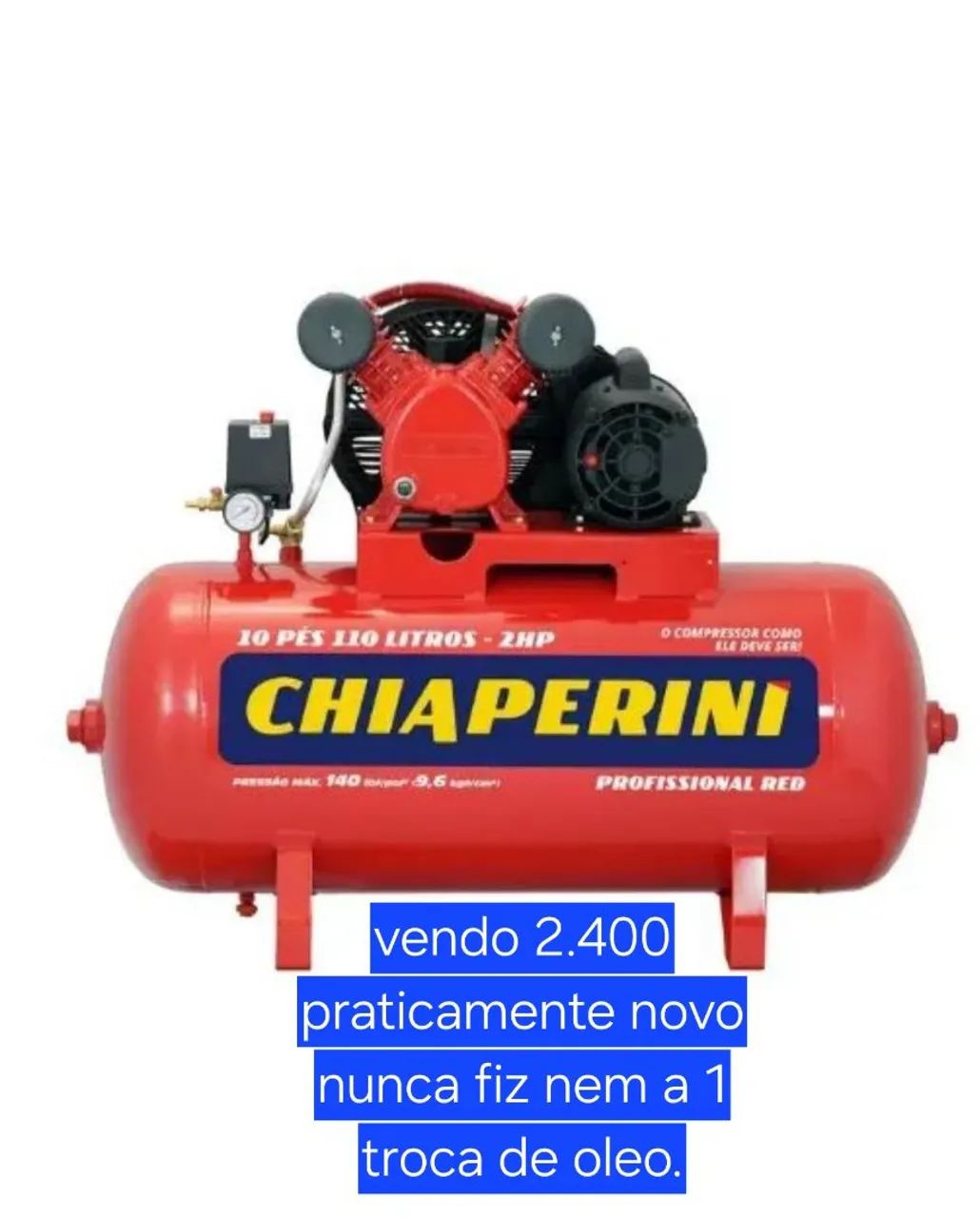 Compressor de ar Chiaperini 110 Litros 2HP