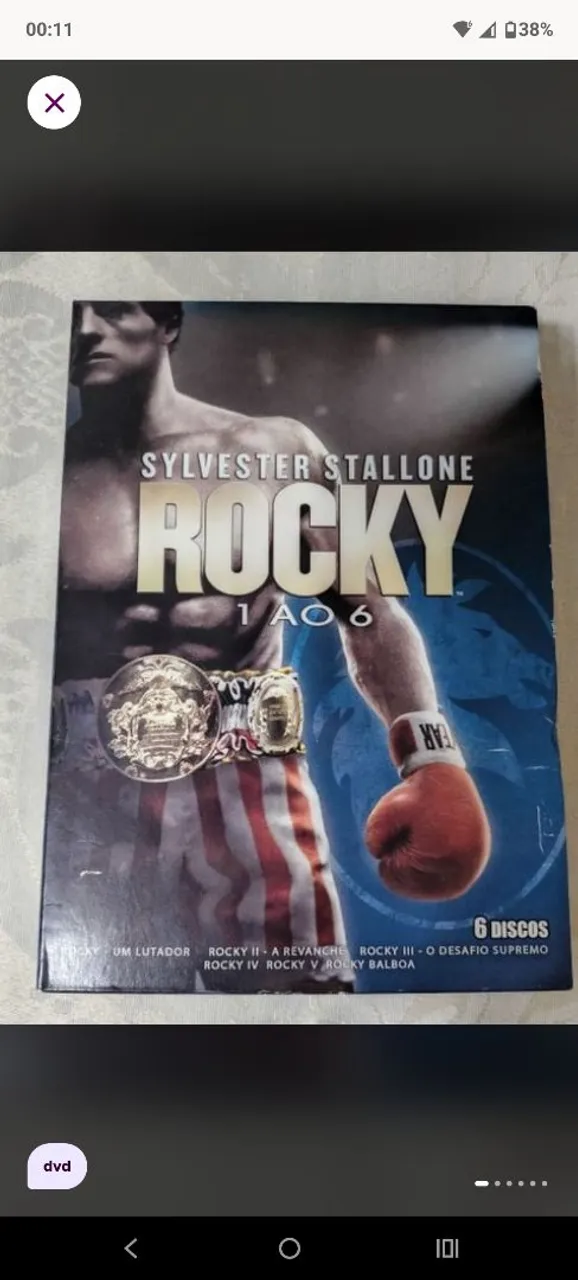 Box Rocky - 1 a 6 filmes em DVD