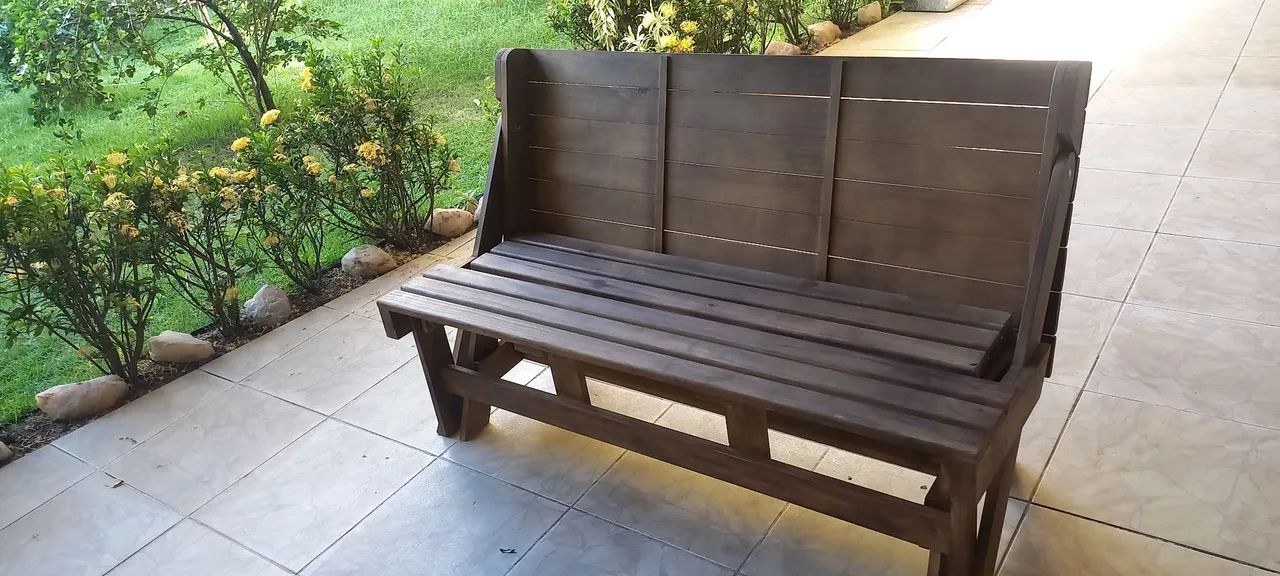 Bancos mesa de madeira pinus autoclavado para área externa.  - Foto 4