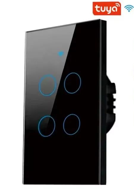 Interruptor Inteligente 4 Canais de Toque Sem Fio Neutro Alexa Google Home Smart COD-AM615 - Foto 2