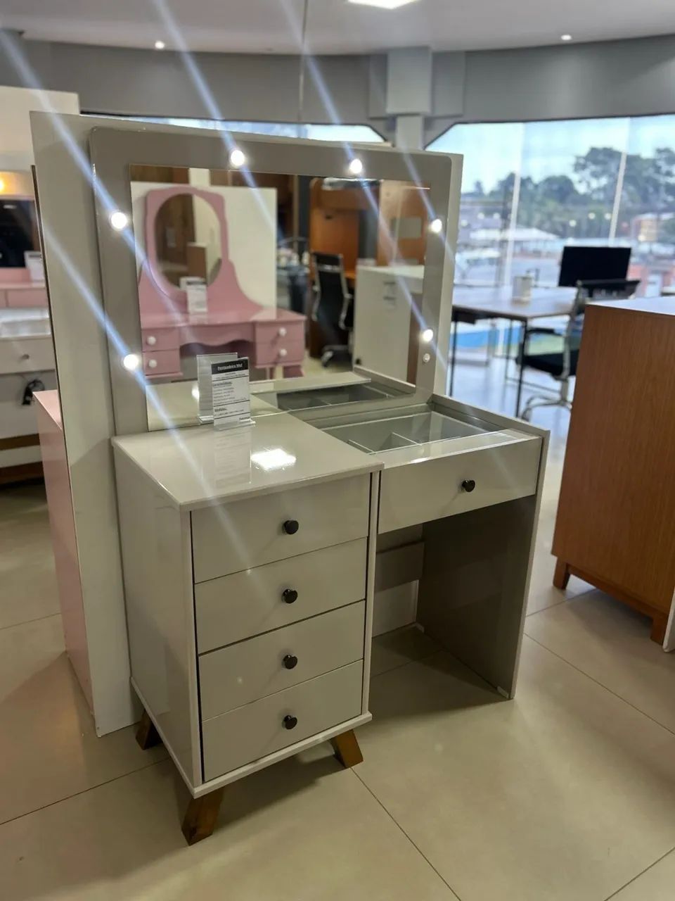 Black Friday Penteadeira camarim 100% MDF com espelho