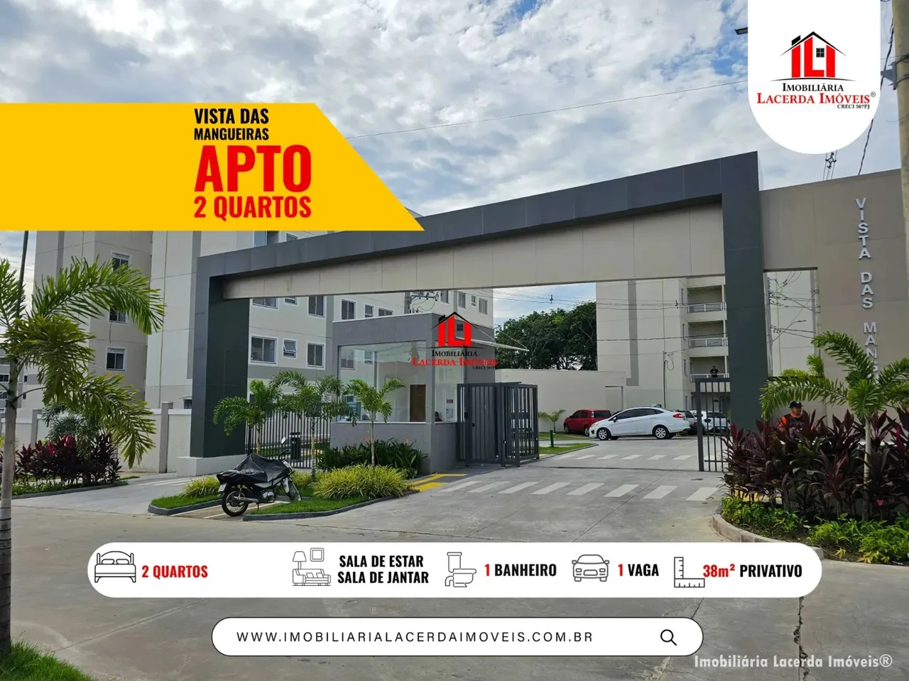 Apto com 2 Qts Climatizados no Vista das Mangueiras/ 1º andar