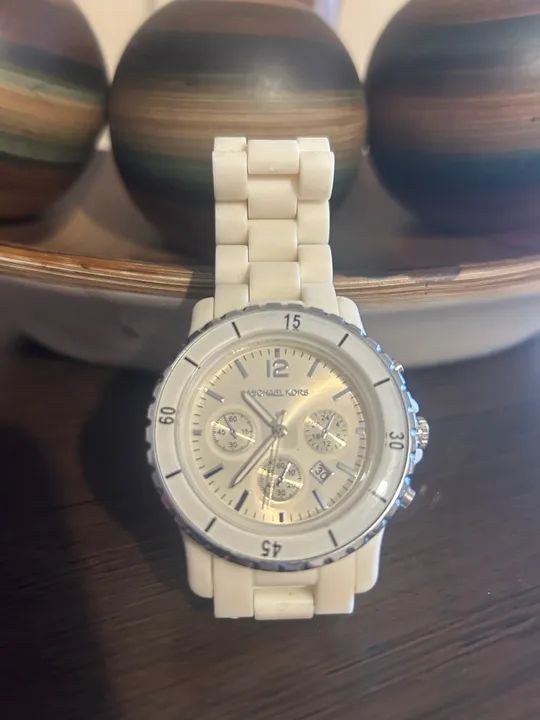 Relógio Michael Kors feminino branco - Foto 2