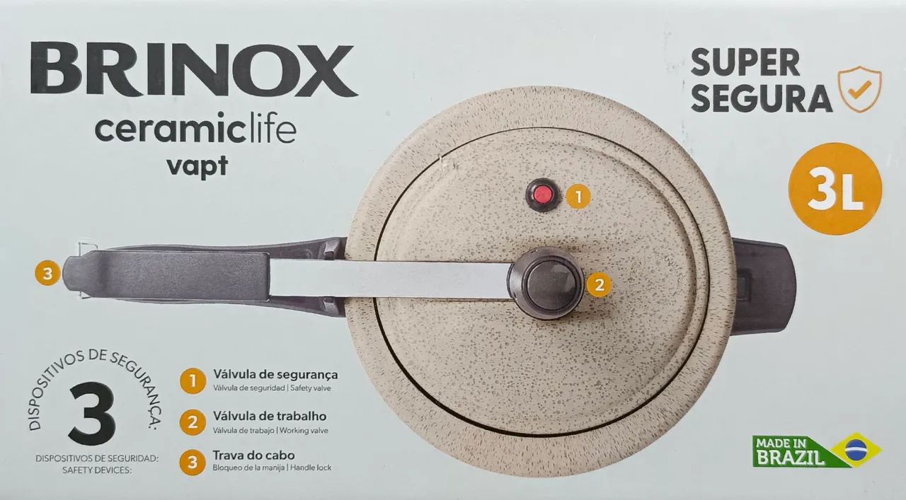 PANELA DE  PRESSÃO 3 L CERAMIC LIFE VAPT VAN REF<br> - Foto 2
