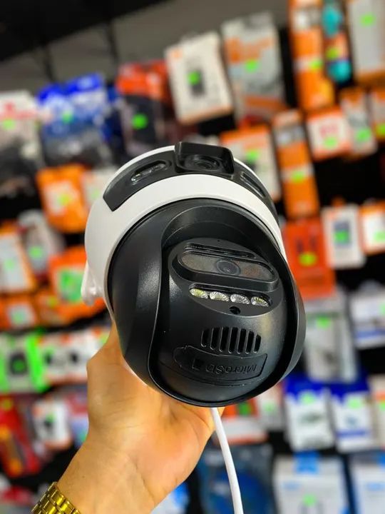 CÂMERA DE MONITORAMENTO WIFI 2 EM 1 A PROVA D'ÁGUA JORTAN - Foto 4