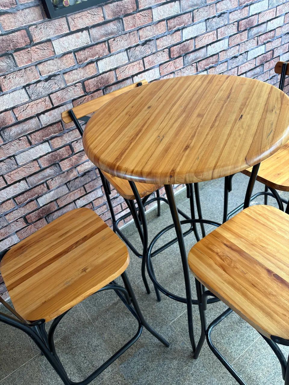 Mesa alta bistrô com 4 cadeiras64960524160770121