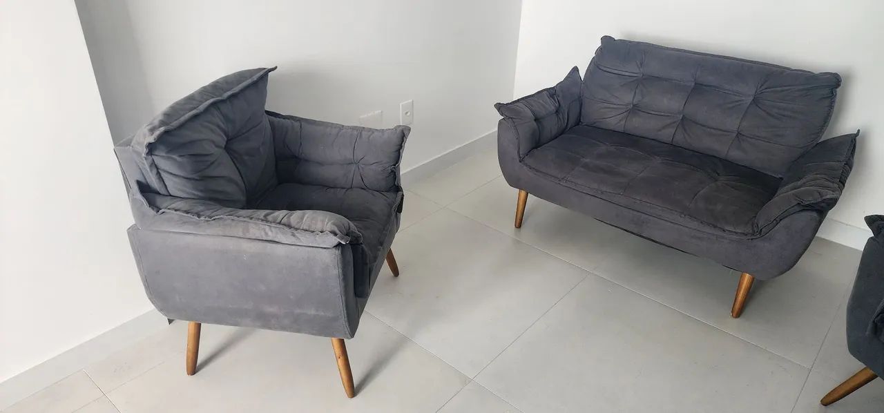 Conjunto Sofá Opala - 2 Poltronas + 1 Namoradeira - Foto 3