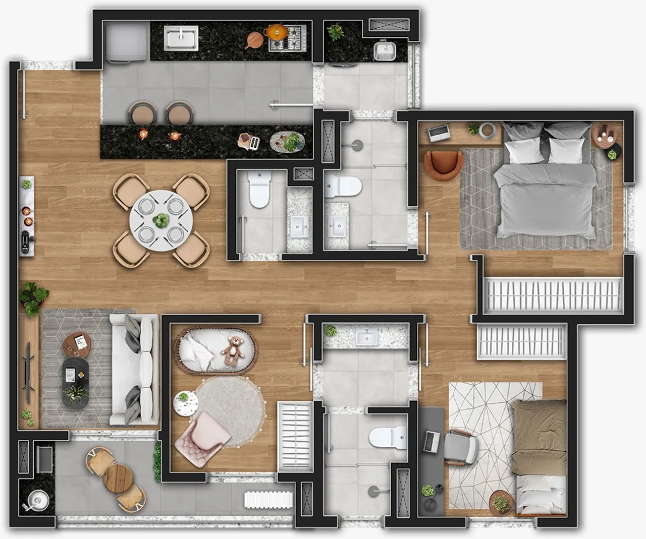 PLANTA 66m²