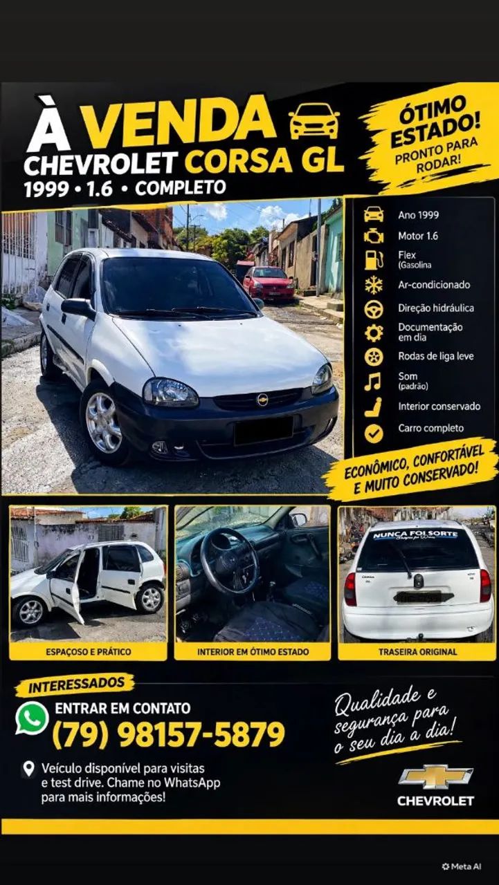 Chevrolet Corsa GL 1.6 MPFI / 1.4 EFI 2P E 4P 1998