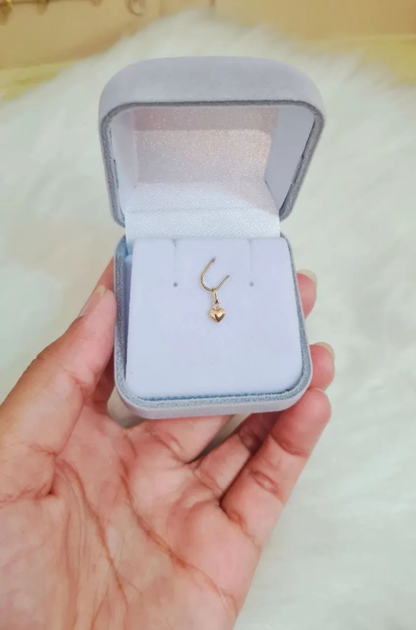Pingente coração Micro. Ouro 18k - Foto 2