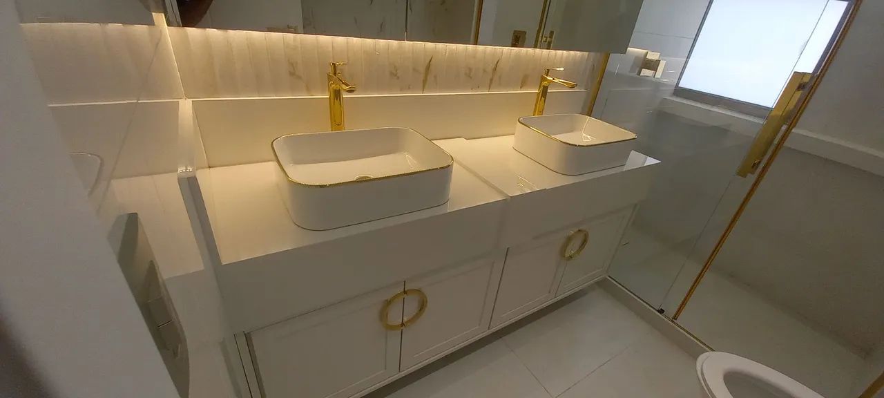 Lavatório banheiro porcelanato 