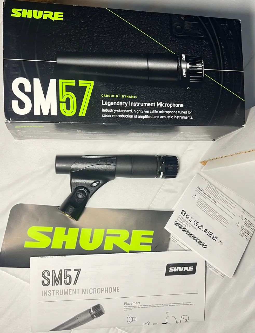 Shure SM57 Microfone Em Estado De Zero