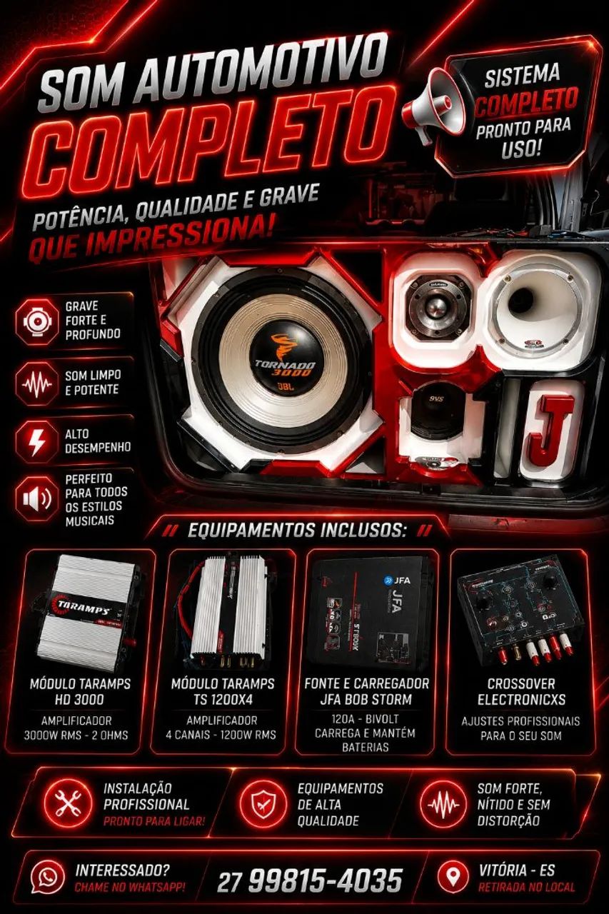 SOM AUTOMOTIVO COMPLETO TOCANDO MUITO -  PREÇO DE CUSTO, VENHA COM AS NOTAS! 