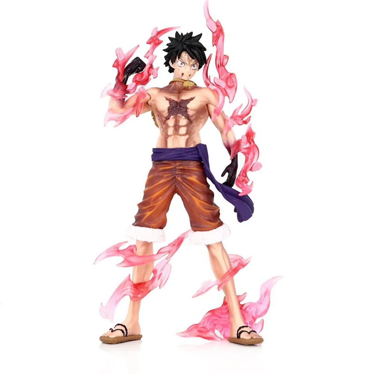 Boneco Luffy Chapéu de Palha Anime One Piece Miniatura Action Figure 24cm - Foto 6