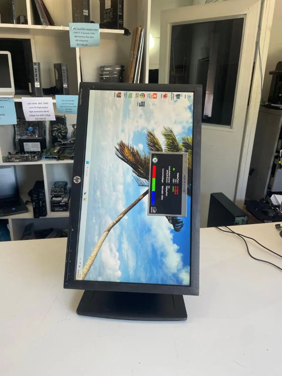 monitor 20 polegadas articulado HP  lcd/vga/DISPLAYPORT *detalhe* com garantia e nf - Foto 4
