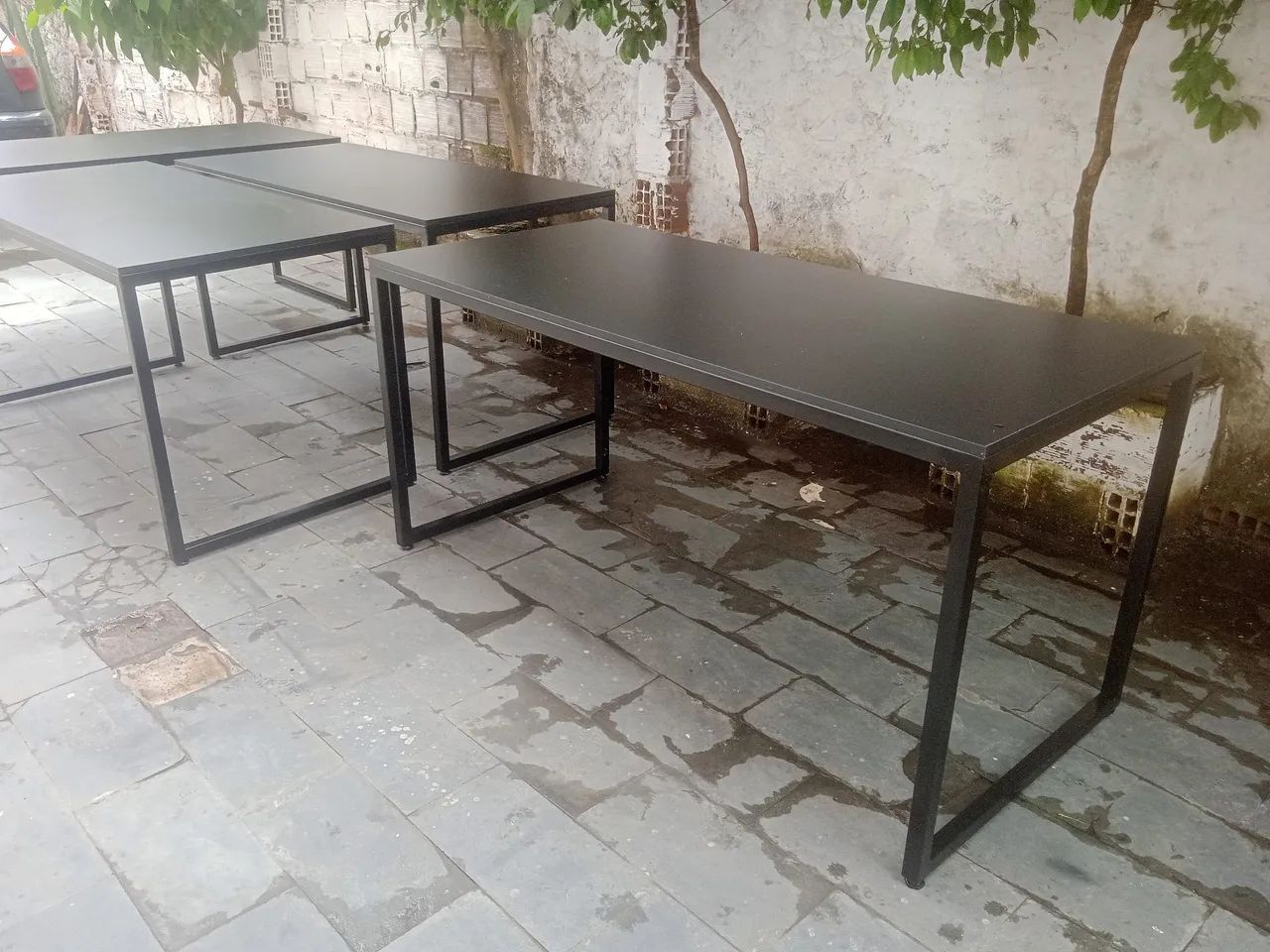 Mesa industrial em MDF preto  - Foto 2