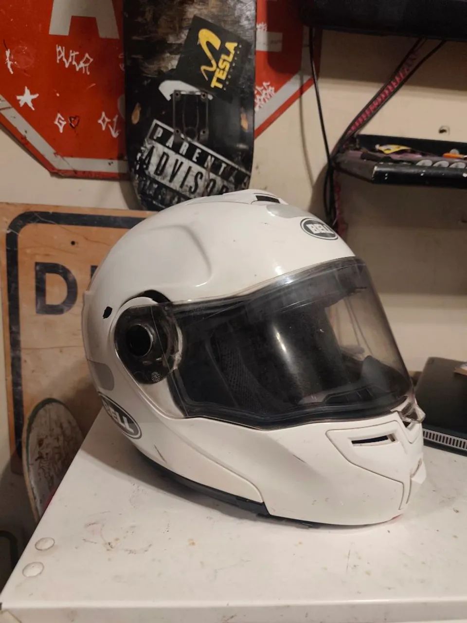 Capacete Bell Srt Modular Solid Gloss White - Foto 2