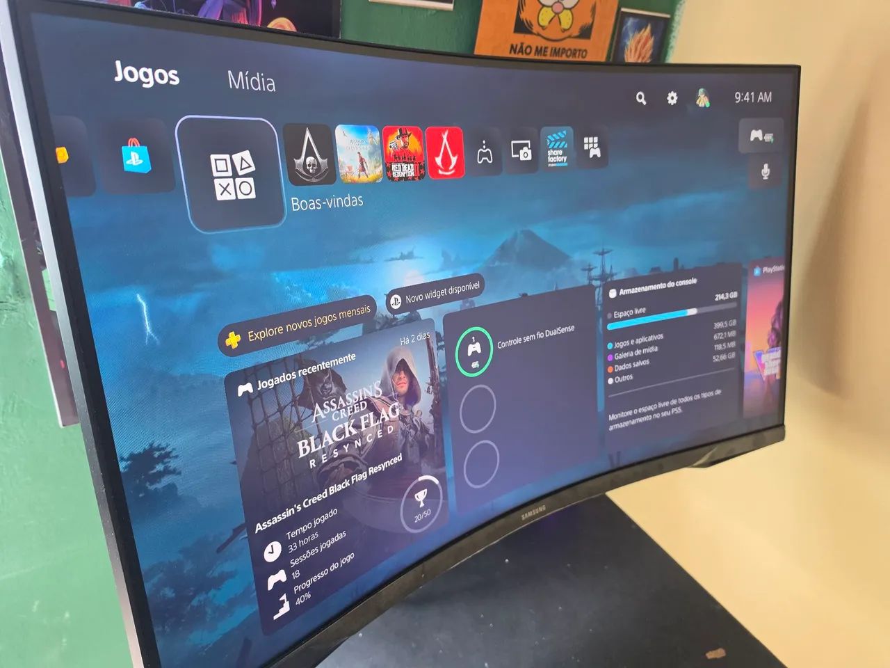 Monitor Gamer Samsung Odyssey G5 32 polegadas 165Hz 1ms Quad HD 2k Curvo com garantia   - Foto 2