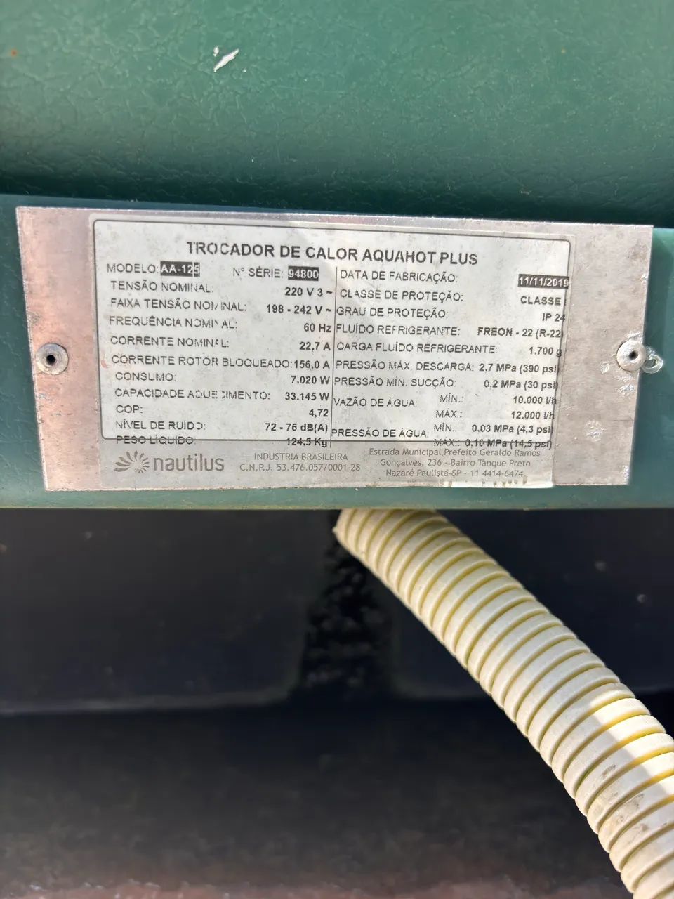 AQUECEDOR DE PISCINA 33kW - NAUTILUS - SEMI NOVO - Foto 5