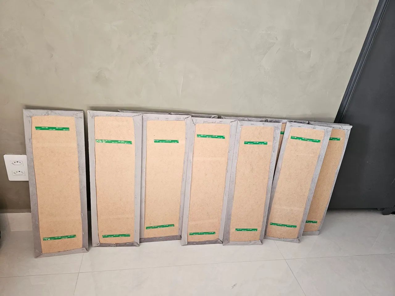Kit 12 módulos cabeceira Cama Box Casal King Suede 60x20 - Foto 2