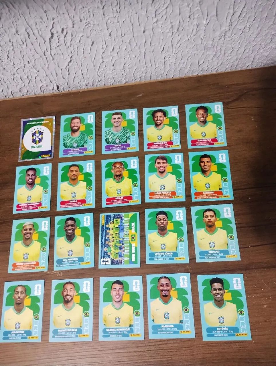 Figurinha da copa (Brasil página completa)