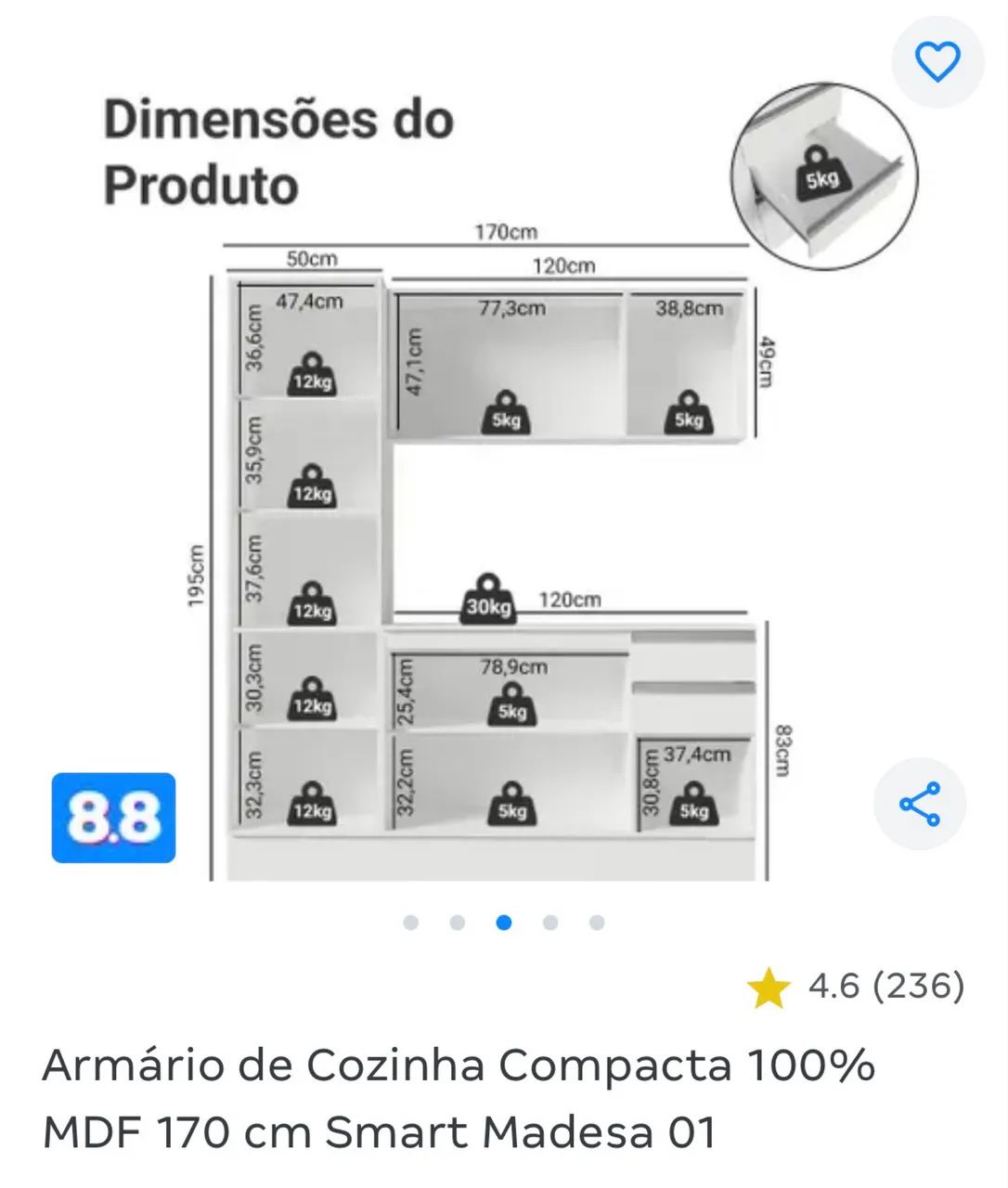 Armário de cozinha modular completo  - Foto 5