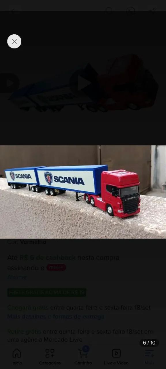 Miniatura caminhão Scania bitrem 9 eixos coleção presente  - Foto 2